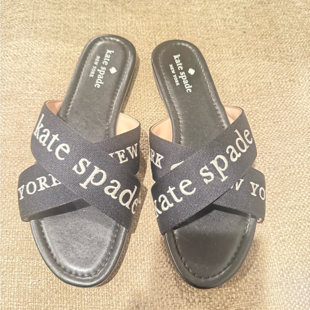 Kate Spade Black Slide Sandals size 9. New without box.
